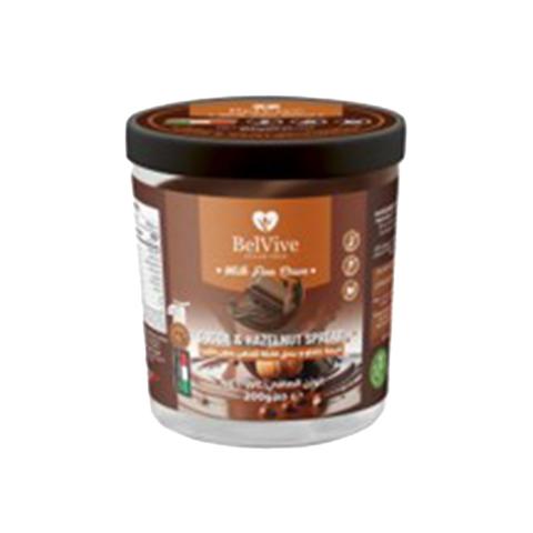 BELVIVE COCOA AND HAZELNUTS SPREAD -VEGAN- WITHOUT MILK