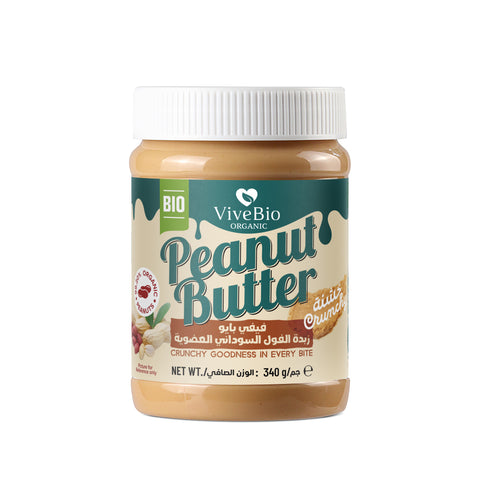 ViveBio Organic Crunchy Peanut Butter 340g